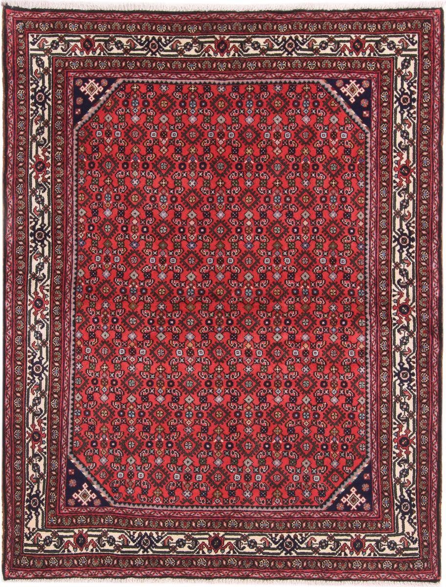 Orientteppich Hamadan Hosseinabad 143x191 Handgeknüpfter Orientteppich, Nain Trading, rechteckig, Höhe: 12 mm