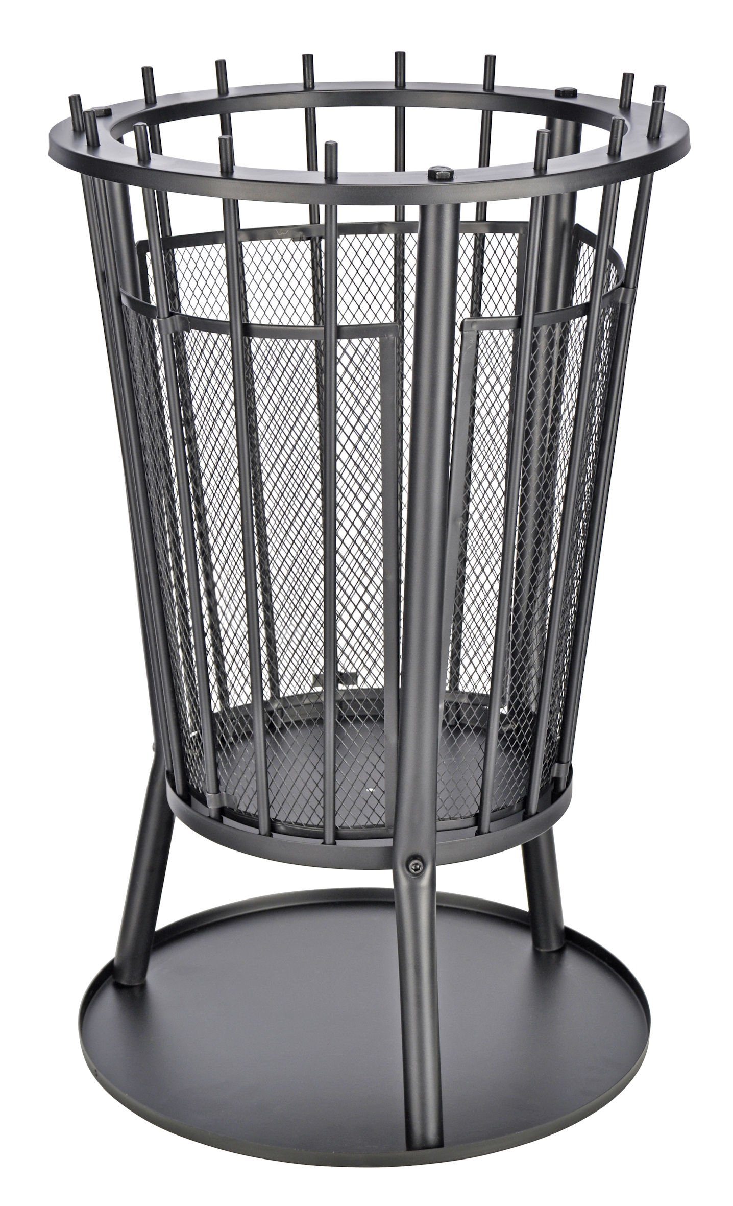Spetebo Feuerkorb Feuerkorb aus Eisen mit Funkenschutz - 61 cm, (Stück, 1-S günstig online kaufen
