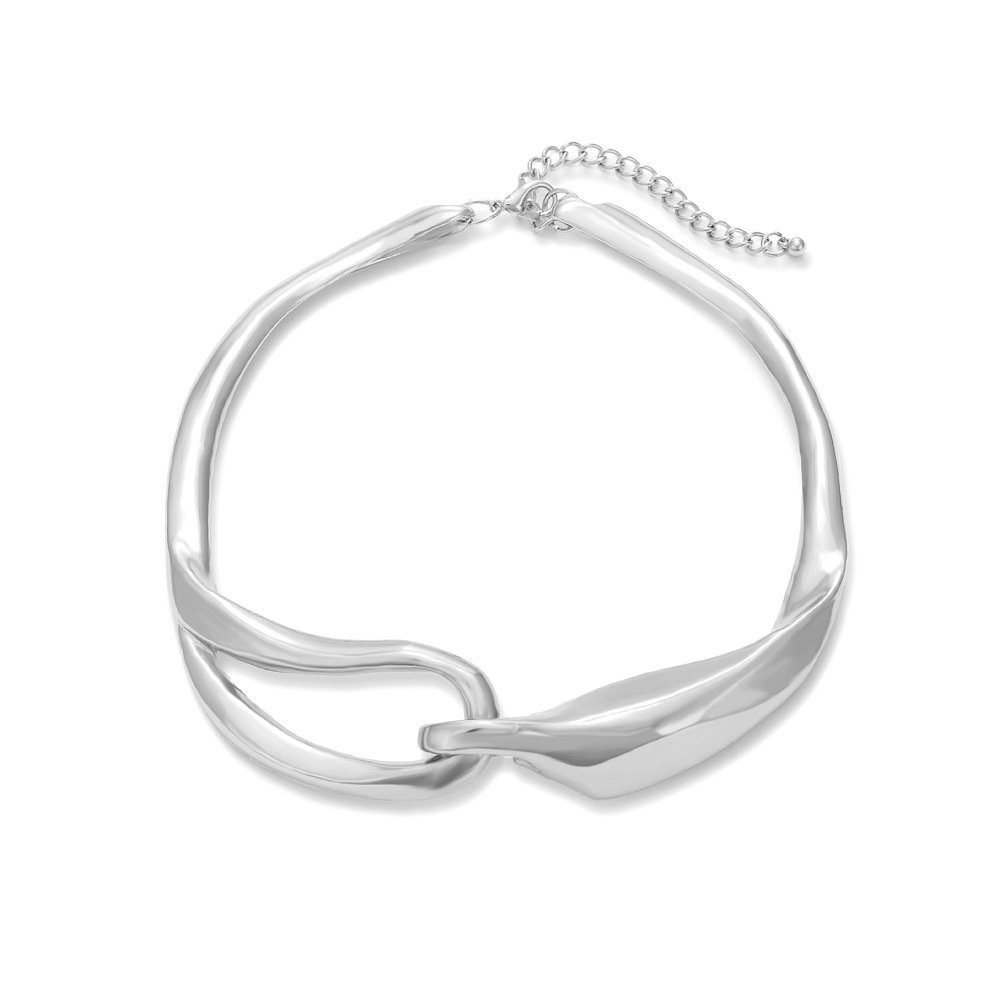 Invanter Paar Ohrhänger Asymmetrische Halskette für Frauen, Geschenk, Ink. Geschenkbox, Weihnachtsgeschen Weiß