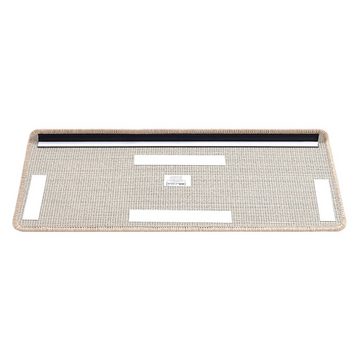 Stufenmatte, en.casa, rechteckig, 15er Set Treppenmatten rechteckig 65x24cm selbstklebend Beige