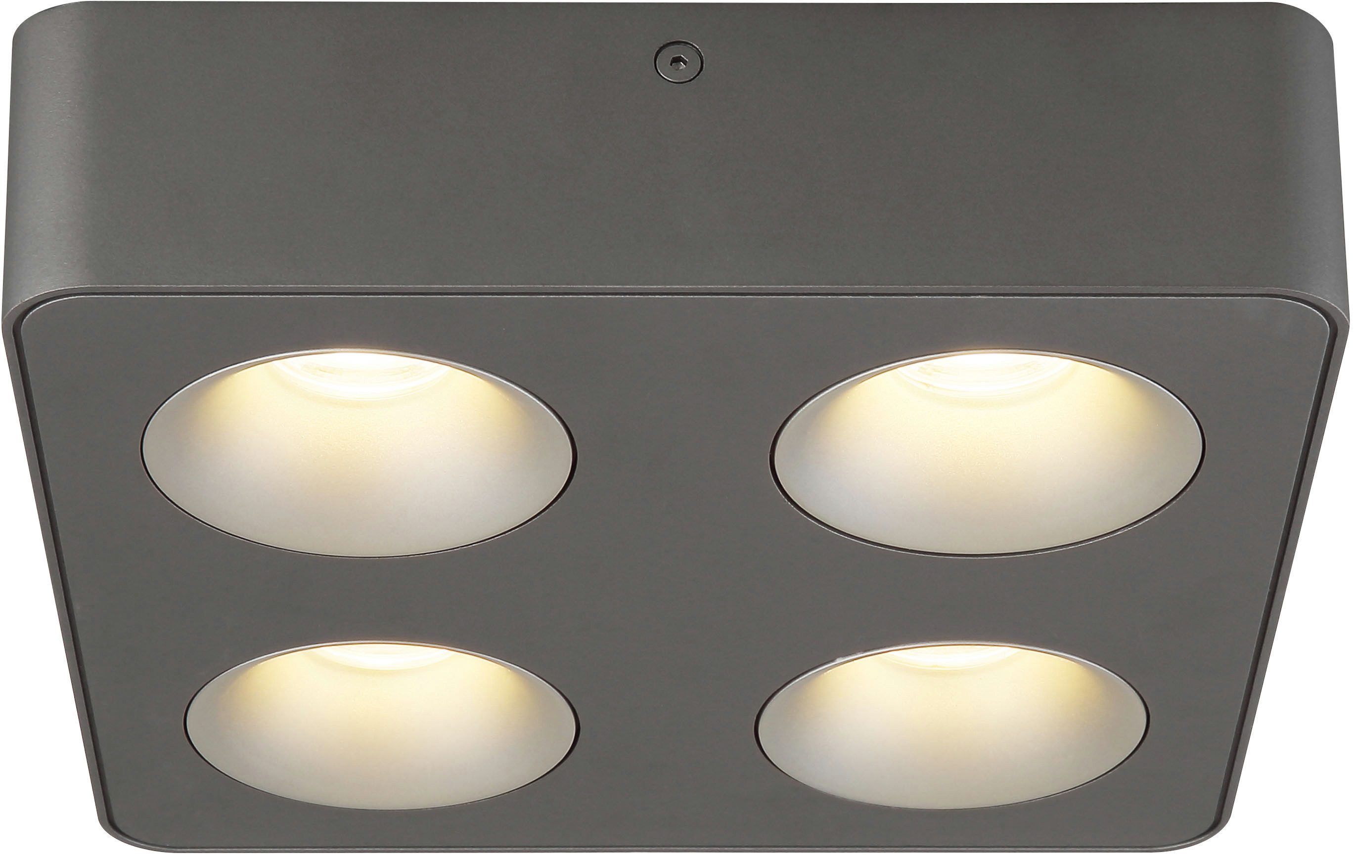 GLOBO LIGHTING LED Deckenstrahler HANGARAU, LED fest integriert, Warmweiß, Spot/grau/3000K/Flur/Wohnbereich/LxBxH: 1800x85x185mm