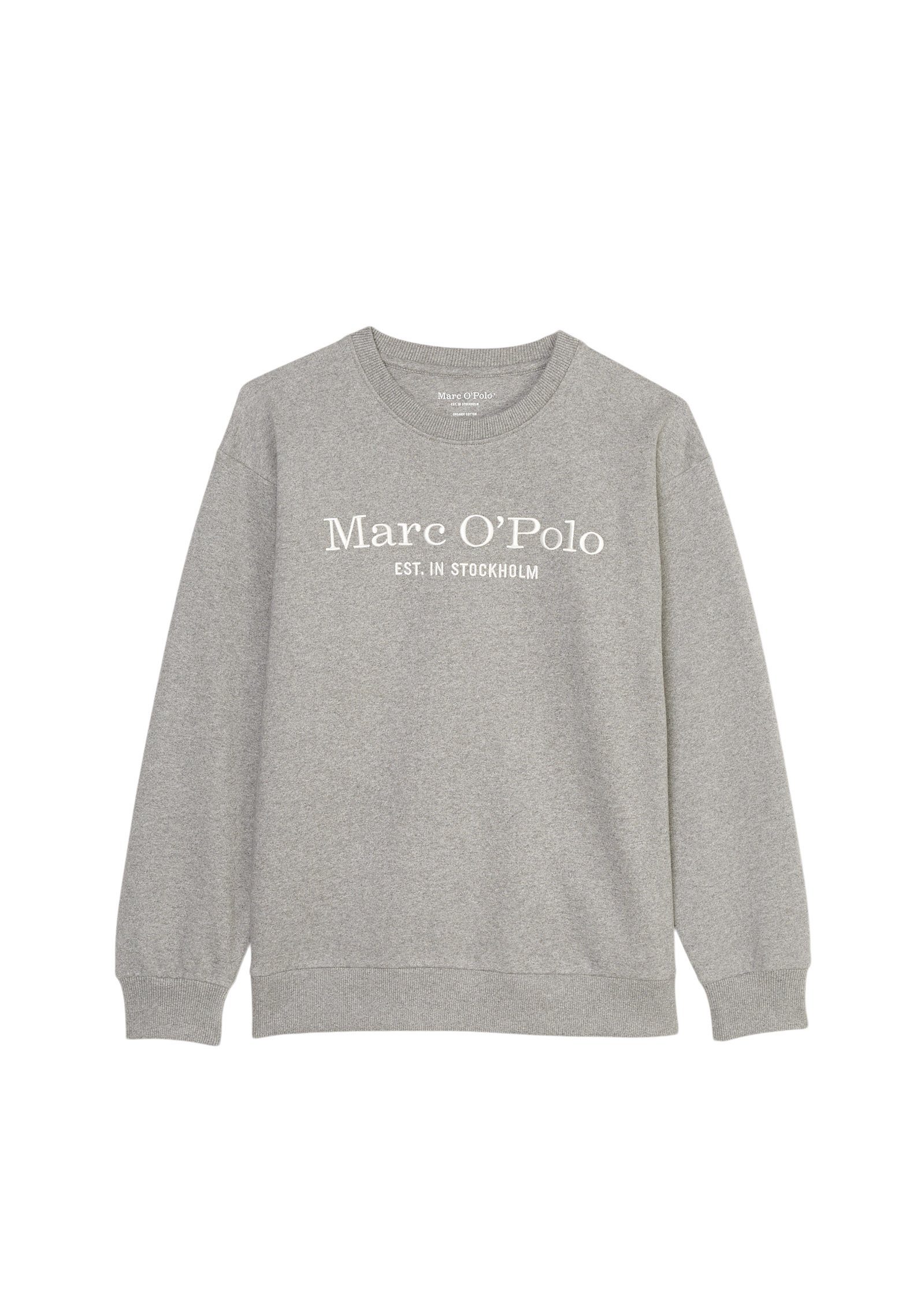 Marc O'Polo Sweatshirt aus reiner Bio-Baumwolle grau