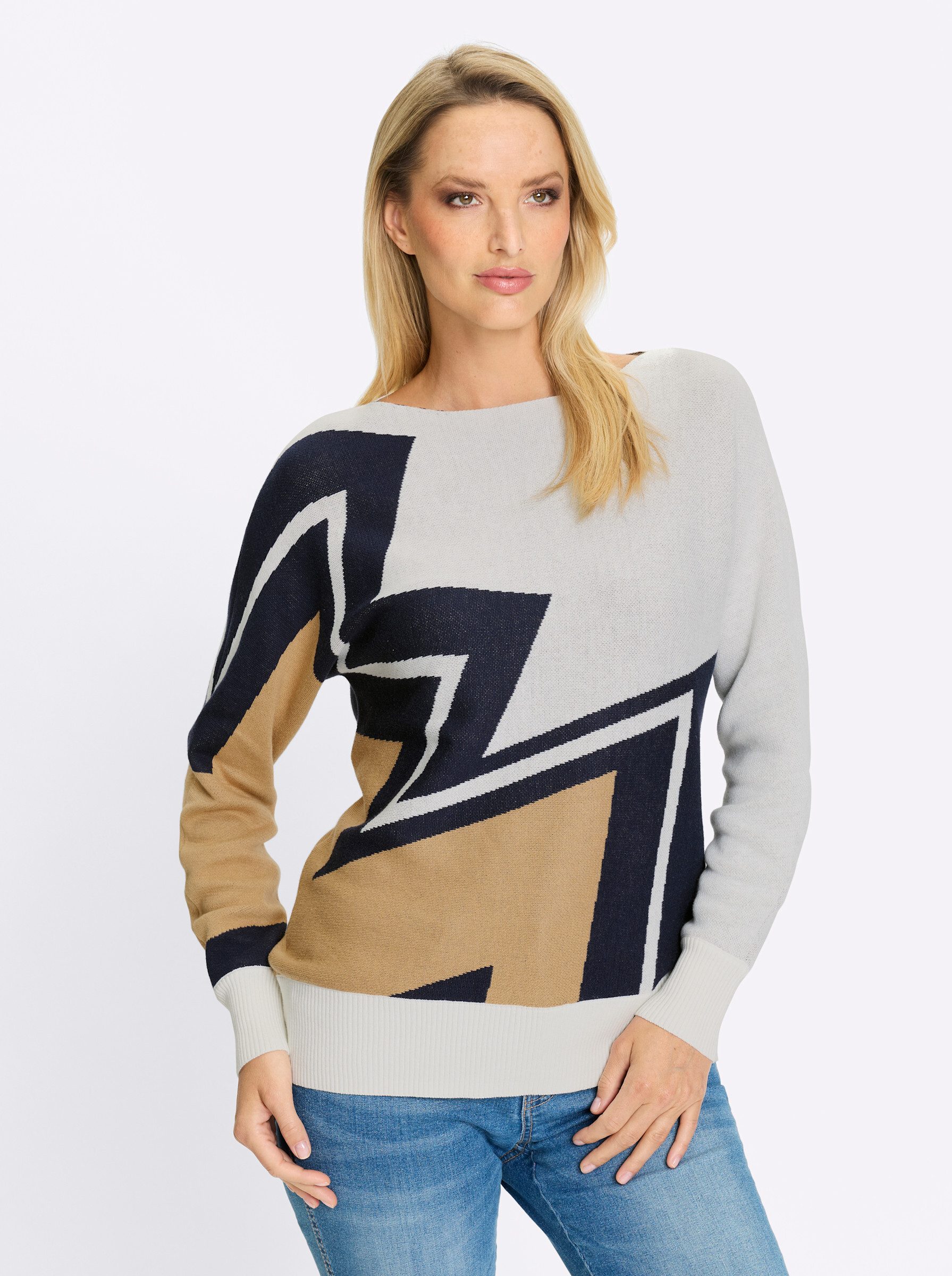 heine Strickpullover Pullover Langarm Jacquard