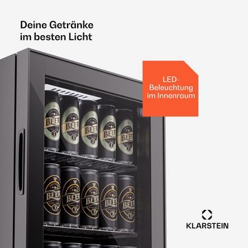 Klarstein Getränkekühlschrank HEA-Bersafe-74-bl 10045534A, 84 cm hoch, 43 cm breit, Bier Hausbar Getränkekühlschrank Flaschenkühlschrank Glastür