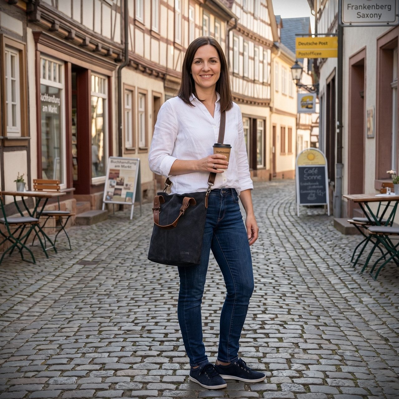 LECONI Schultertasche Henkeltasche Damentasche Handtasche für Damen Leder Shopper LE0054-VL, weiches Wildleder - geflochtene Henkel - verstellbarer Tragegurt