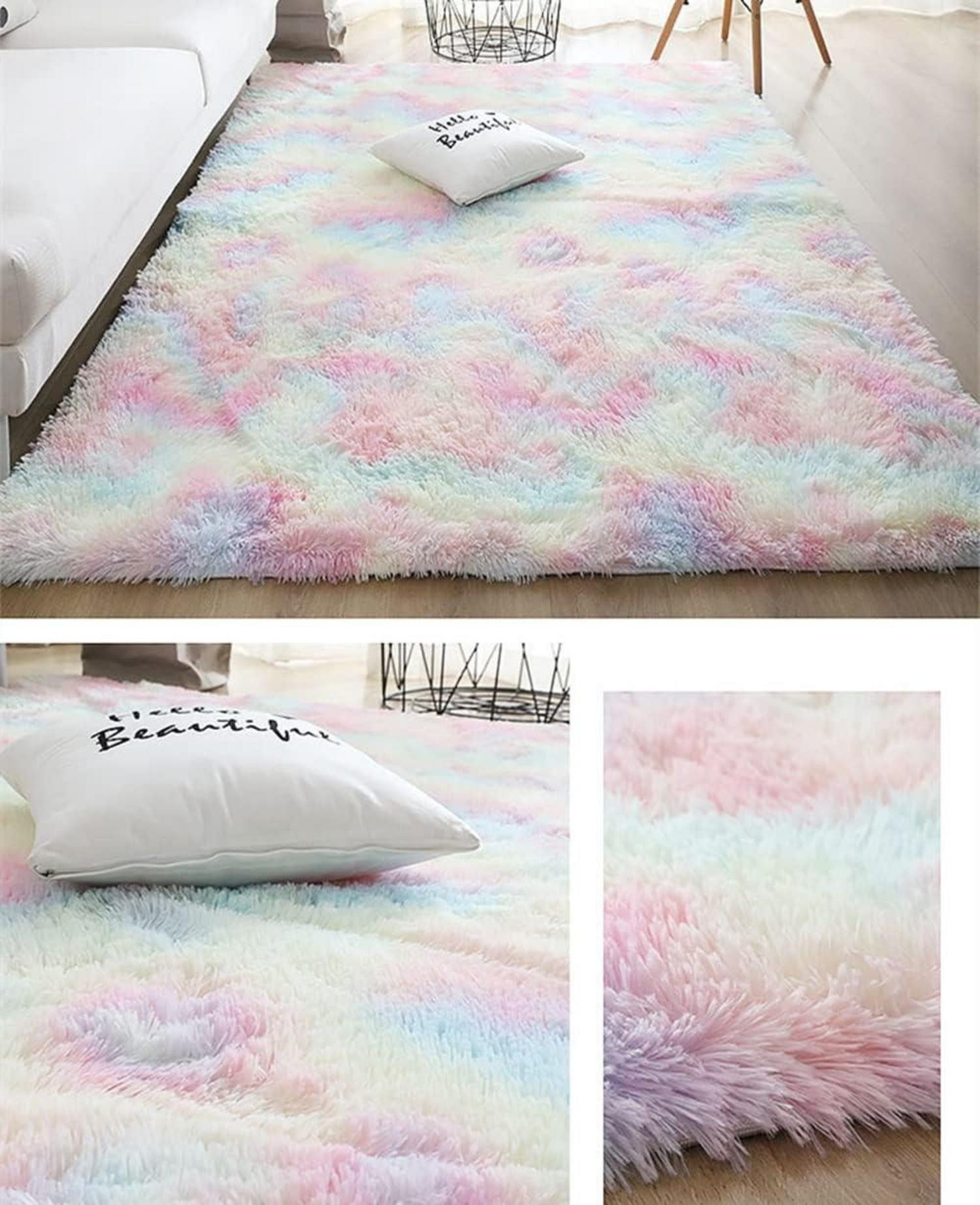 NIULAA Hochflor-Teppich Hochflor Teppich 80x160 Bunt günstig online kaufen