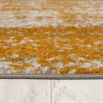 Designteppich Modern Teppich Abstrakt Muster Orange farbe - Kurzflor, Mazovia, 180 x 260 cm, Geeignet für Fußbodenheizung, Höhe 7 mm, Kurzflor