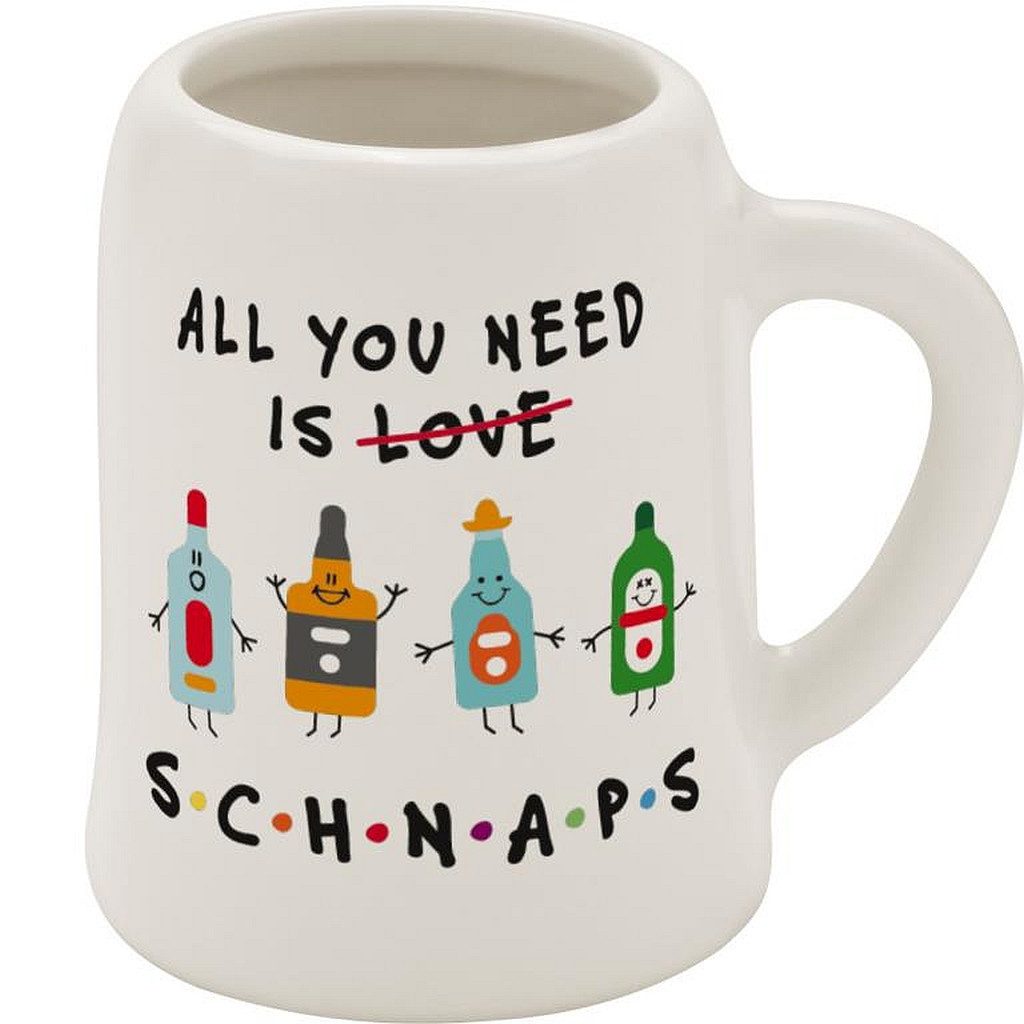 Sheepworld Gläser-Set Schnapskrug Schnapsglas Stamper Keramik Sheepworld NEED 73844, Material: Keramik