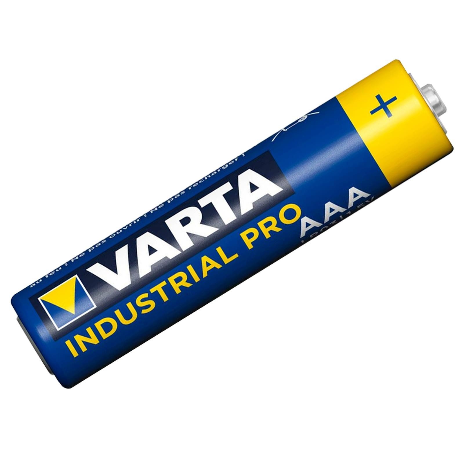 VARTA 50er Pack AAA Industrial Alkaline Micro Batterie, (1,5 V, 50 St), Made in Germany Batterien 1,5V für Taschenlampe Spielzeug Wand Uhr