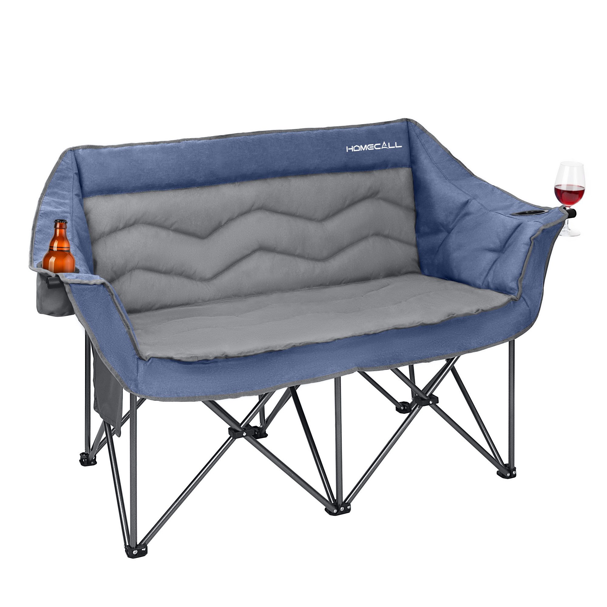 HOMECALL Campingstuhl Camping sofa Faltbar Karpfenstuhl Camping Couch Doppelter (1 St)