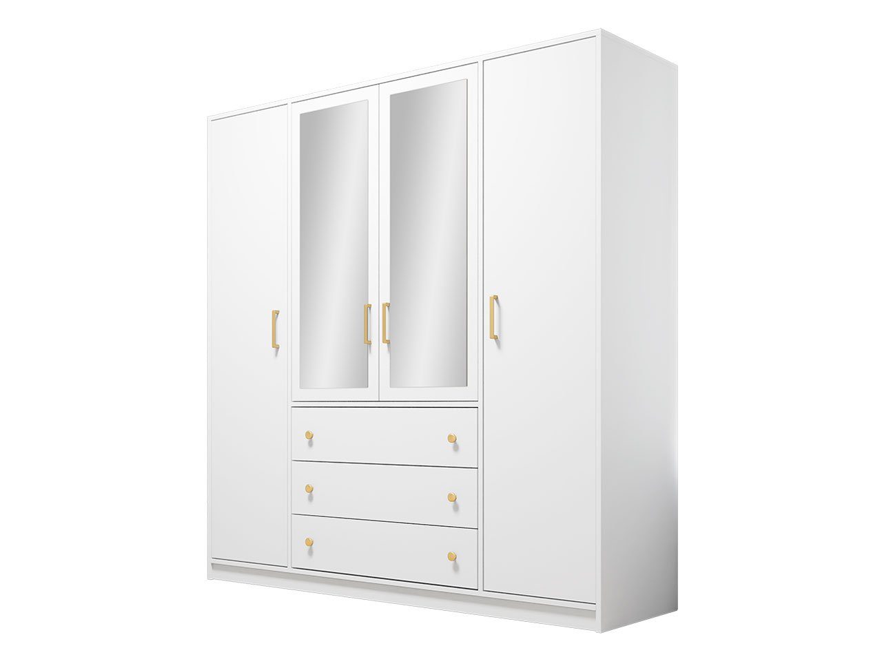 MIRJAN24 Kleiderschrank Retro D4 Lux (mit vier Drehtüren und drei Schublade günstig online kaufen