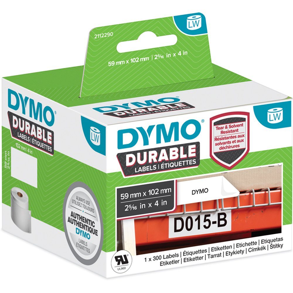 DYMO Etiketten Dymo Hochleistungs Etiketten 2112290 59x102mm ws 300 Stück