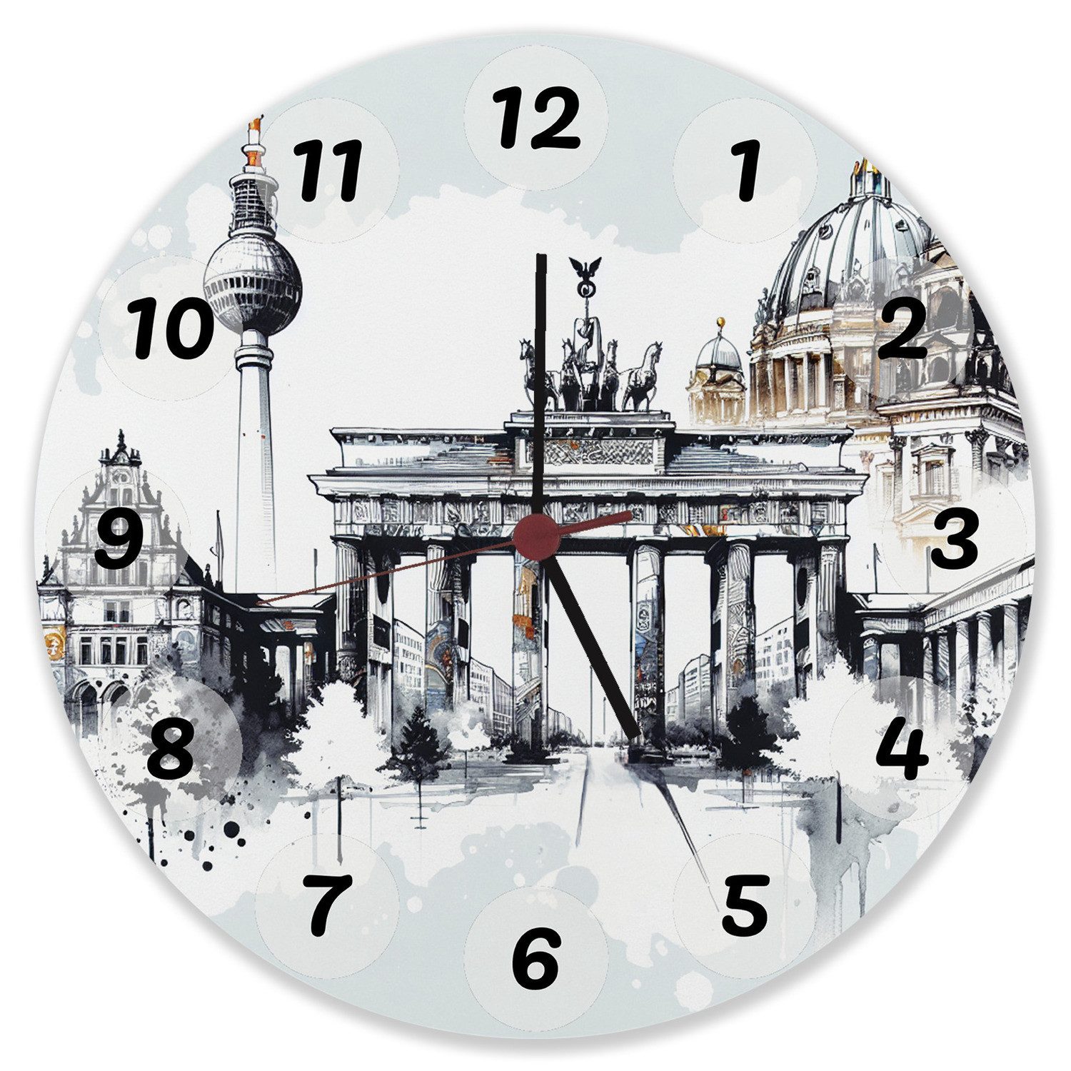 speecheese Wanduhr Skyline Berlin Wanduhr aus günstig online kaufen