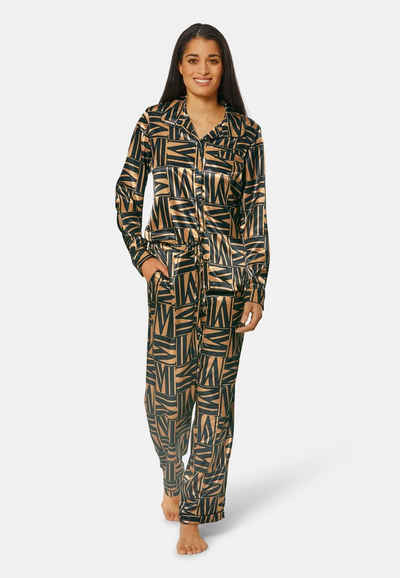 MADELEINE Pyjama »Pyjama mit M-Logo-Print«