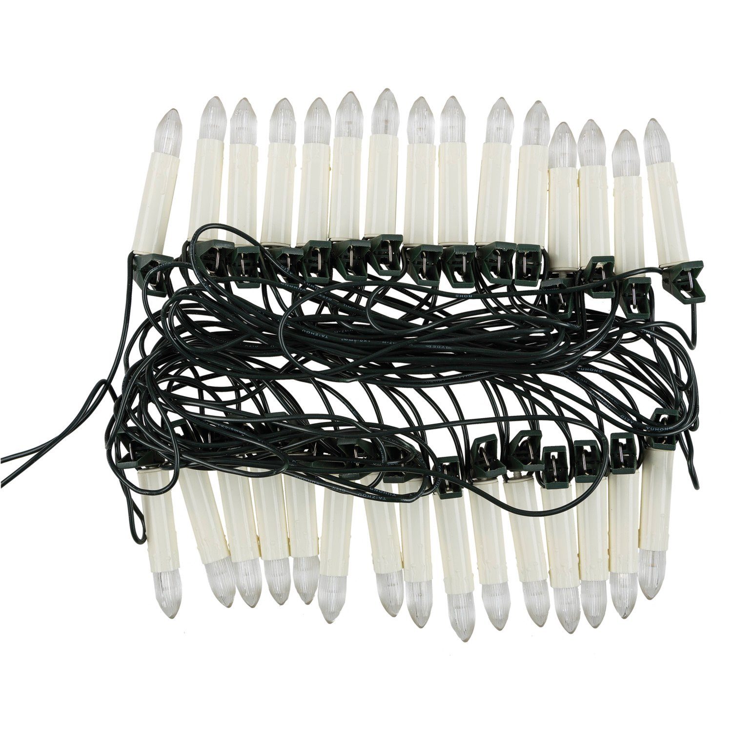 Idena LED-Lichterkette Idena 38192 - LED Kerzen Lichterkette mit 30 LEDs in Warmweiß, elfenbe – Bild 5 von 5
