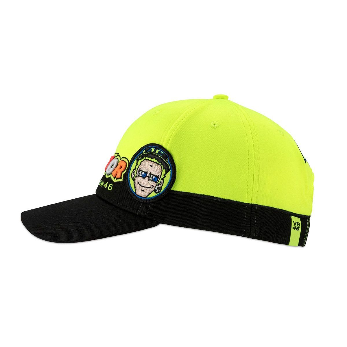 Baseball Größenverstellbar Cap (Schwarz/Neon-Gelb) VR46 Rossi Cupolino Valentino