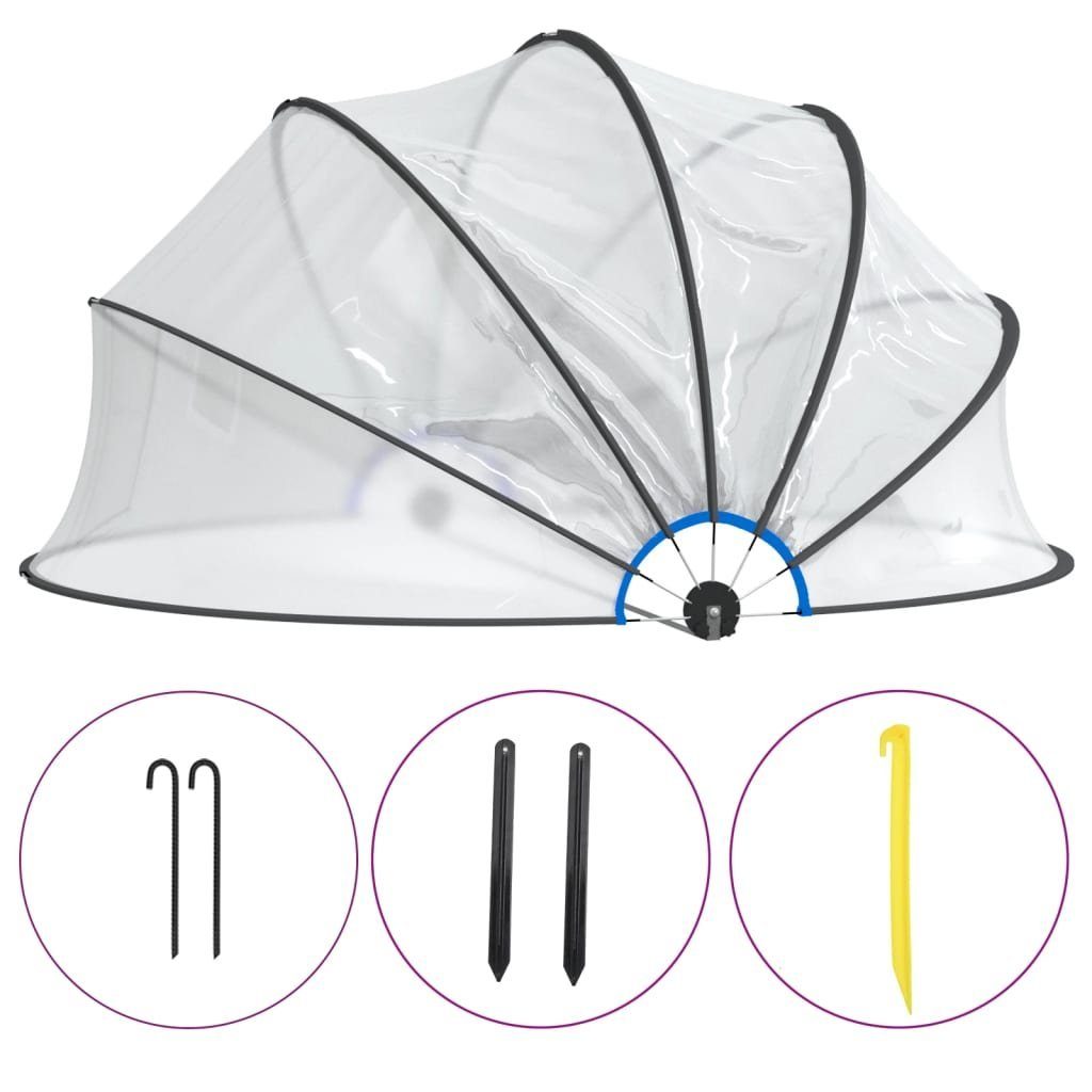 furnicato Poolüberdachung Pool-Kuppel Rund 467x234 cm PVC, (1 tlg)