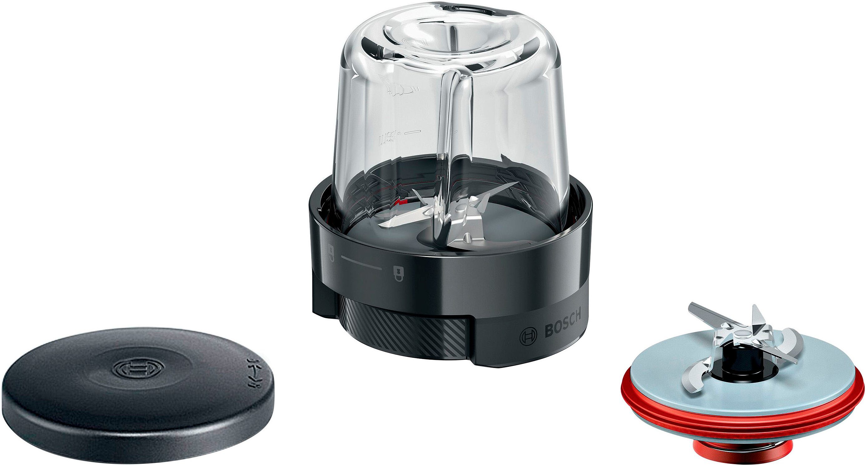 BOSCH Zerkleinereraufsatz MUZS68CG Multi-Zerkleinerer 3-in-1, Zubehör für Küchenmaschine Serie 6 und MUM Serie 8 OptiMUM