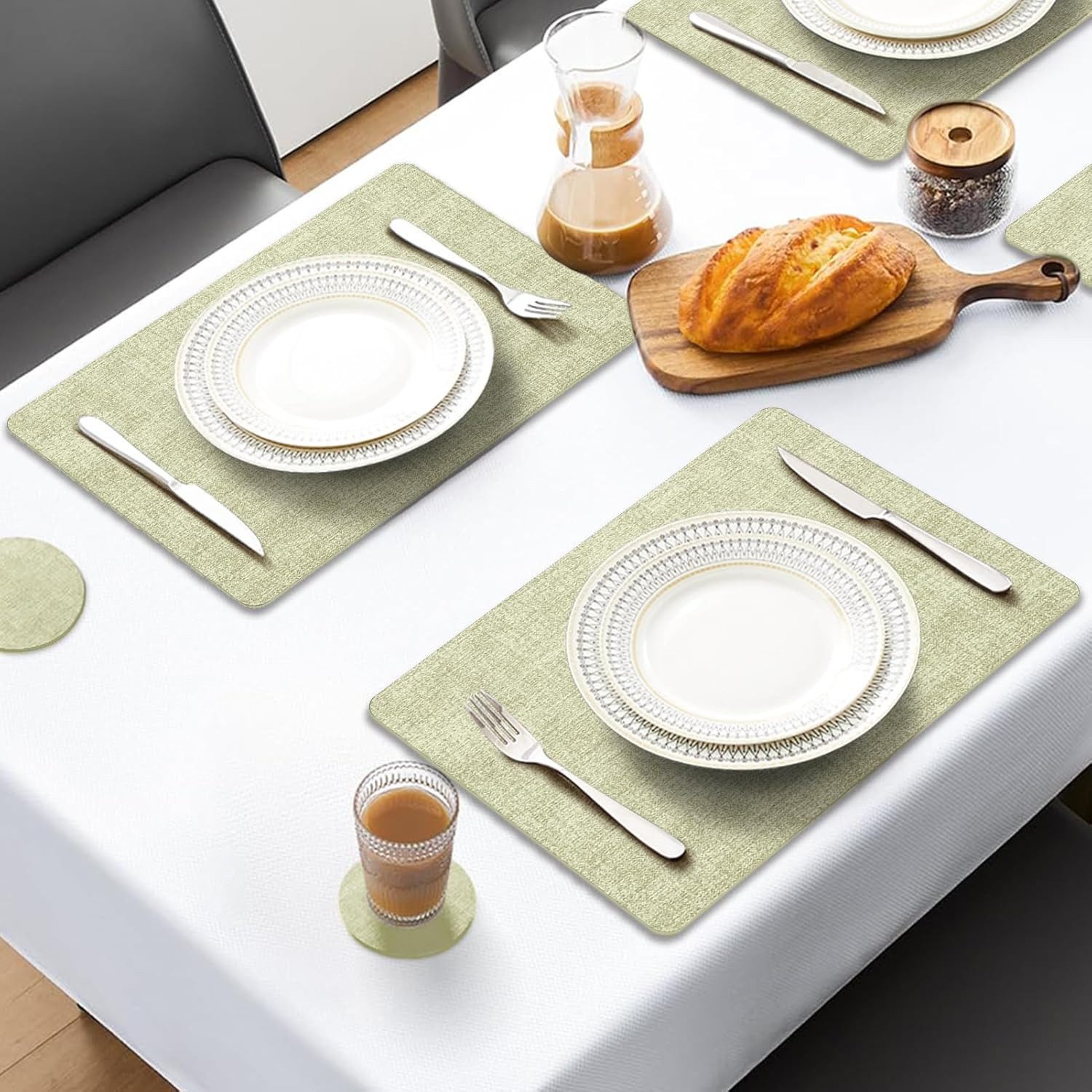 Coonoor Platzset 6er Set Wasserdichte Tischset mit Untersetzer,43x30 cm, (A günstig online kaufen