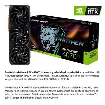 Meinpc Liquid Ultra i9 RTX 4070 Gaming-PC (Intel Core i9 12900K, Nvidia GeForce RTX 4070 Ti 12GB, 32 GB RAM, 2000 GB SSD, Wasserkühlung, Windows 11 Pro, Gamer, Gaming, 240er Wasserkühlung)