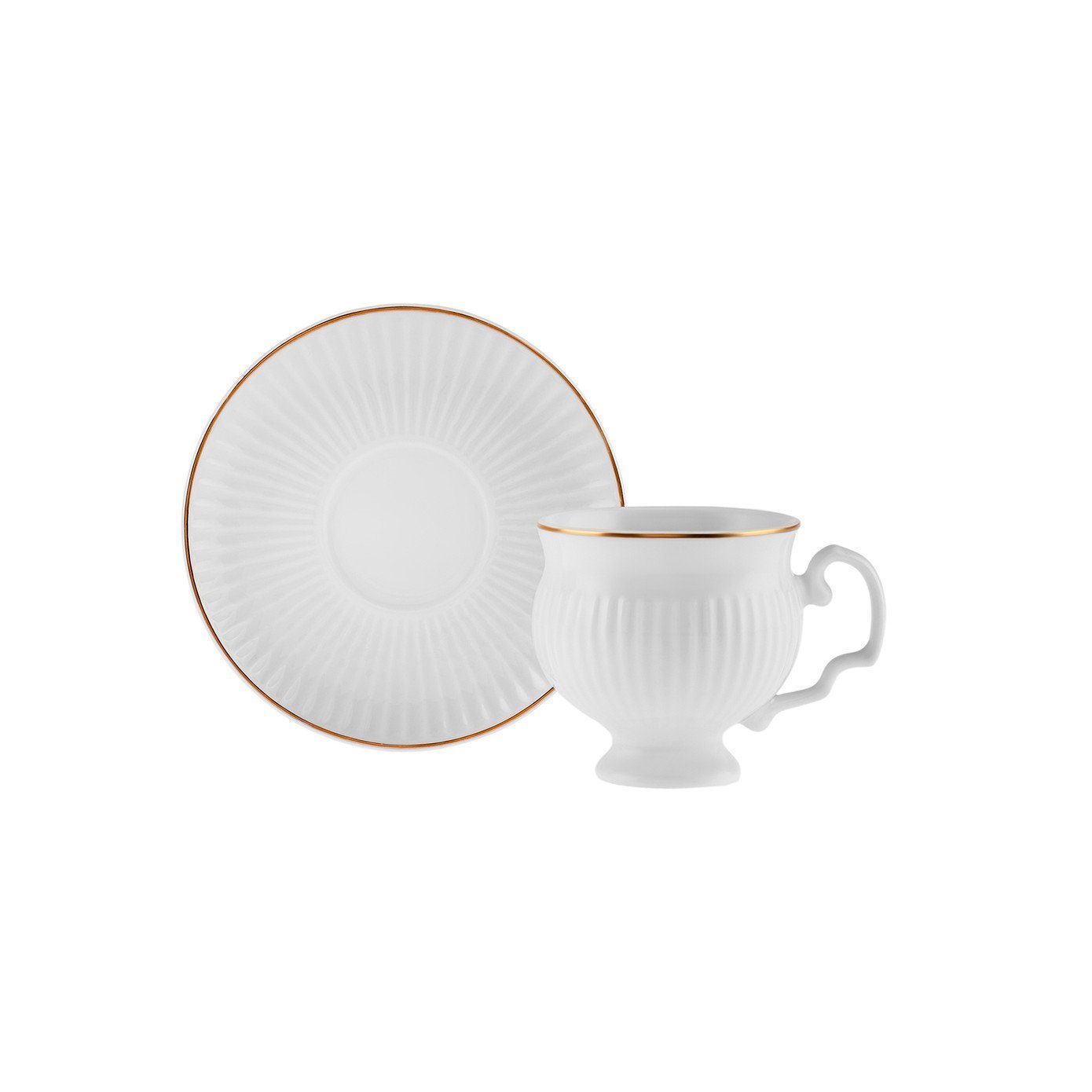 Karaca Kaffeeservice Malta 6 Personen Kaffeetassen-Set 100 ml - Stilvolle Porzellan
