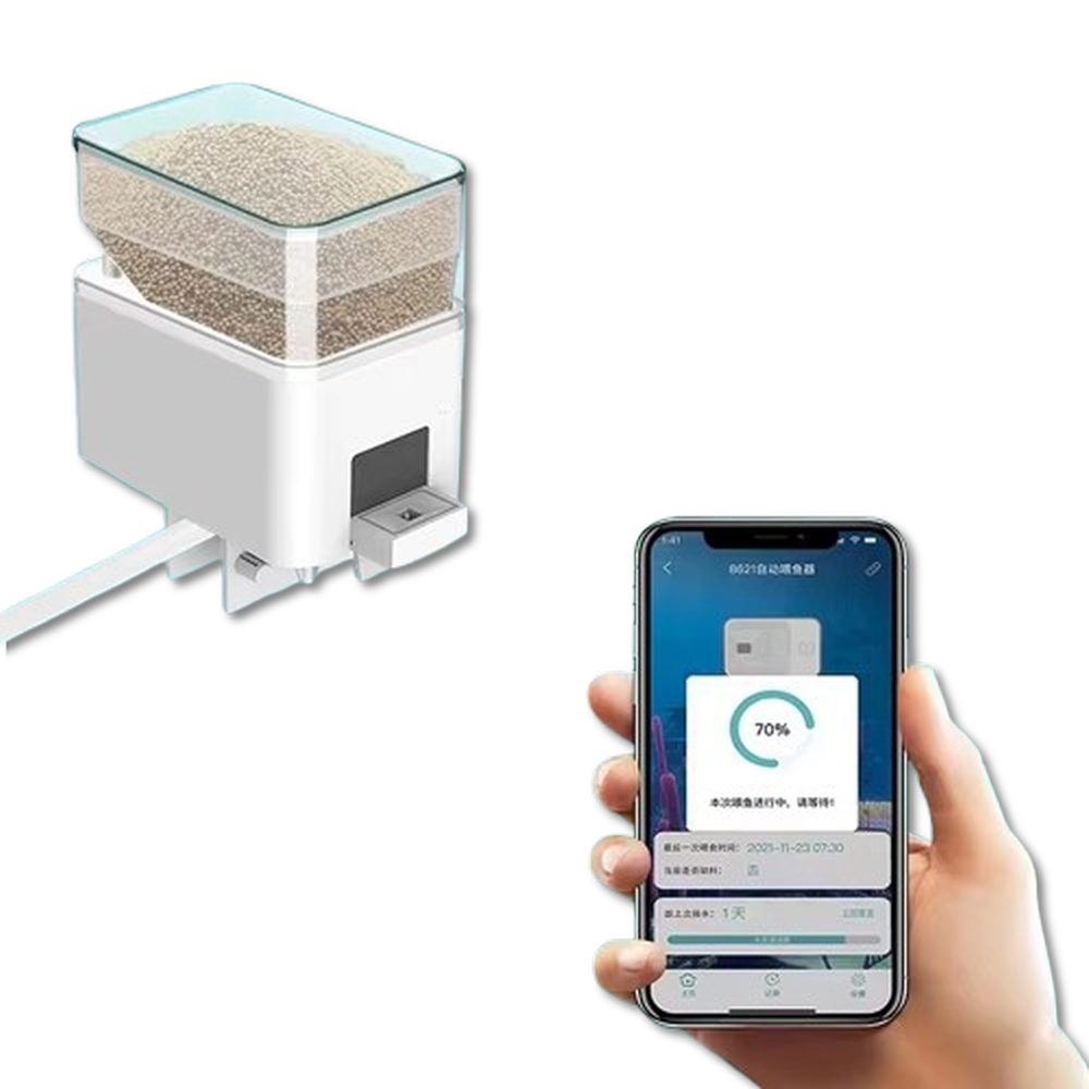 Futterautomat Automatischer Futterspender Aquarium WLAN App Steuerung DE.