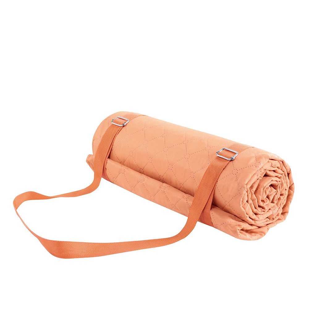 Picknickdecke mit Tragegurt Gelb 130 x 170 cm Strand Wandern Outdoor Pool Camping, DecoHomeTextil Heimtextilmanufaktur, mit Tragegurt