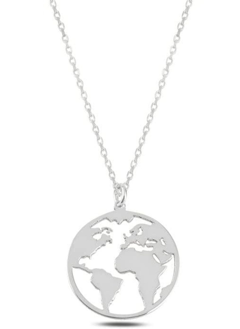 Einzelstück Charm-Kette Halskette mit Globus Anhänger günstig online kaufen