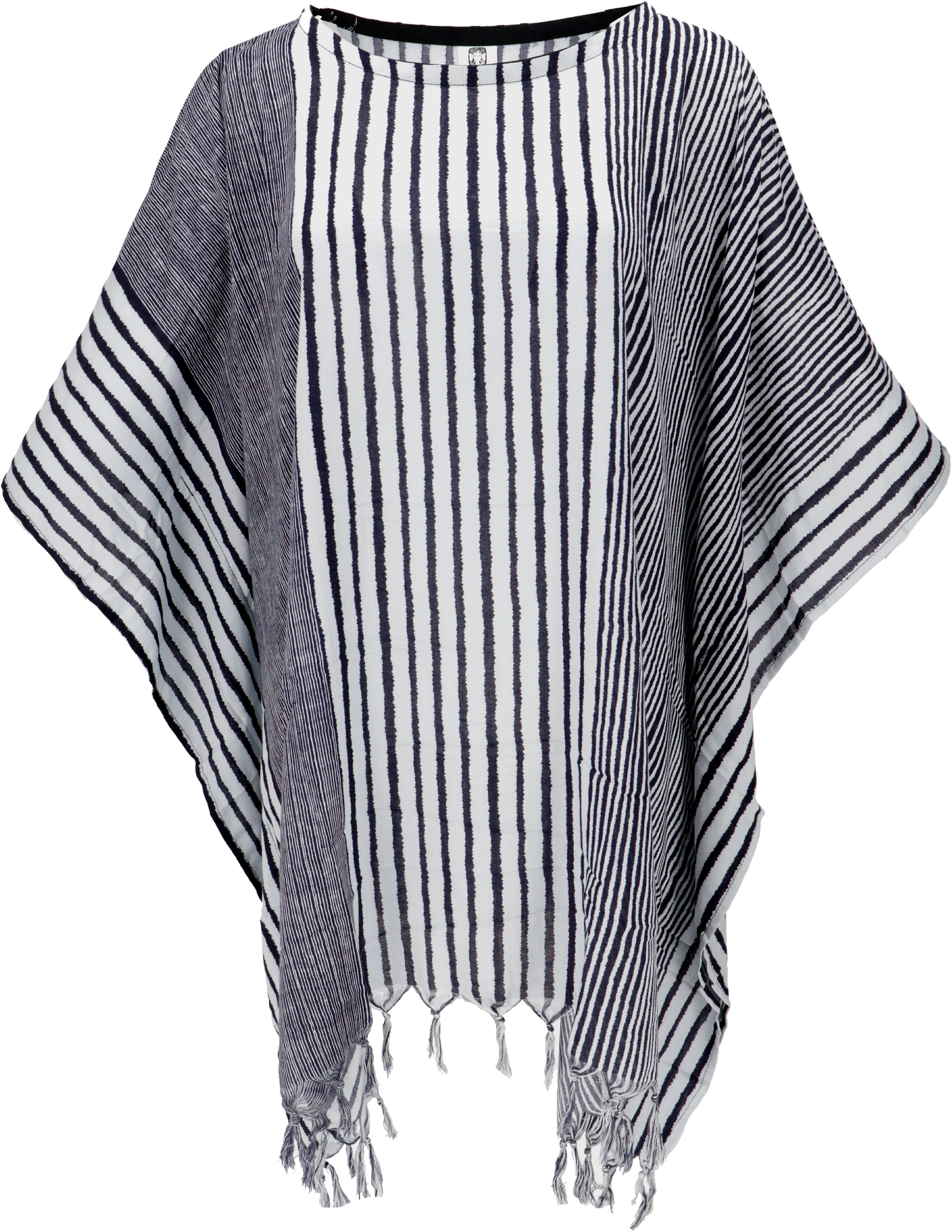 Guru-Shop Longbluse Kaftan, Ibiza-Style Tunika, gestreifter.. günstig online kaufen
