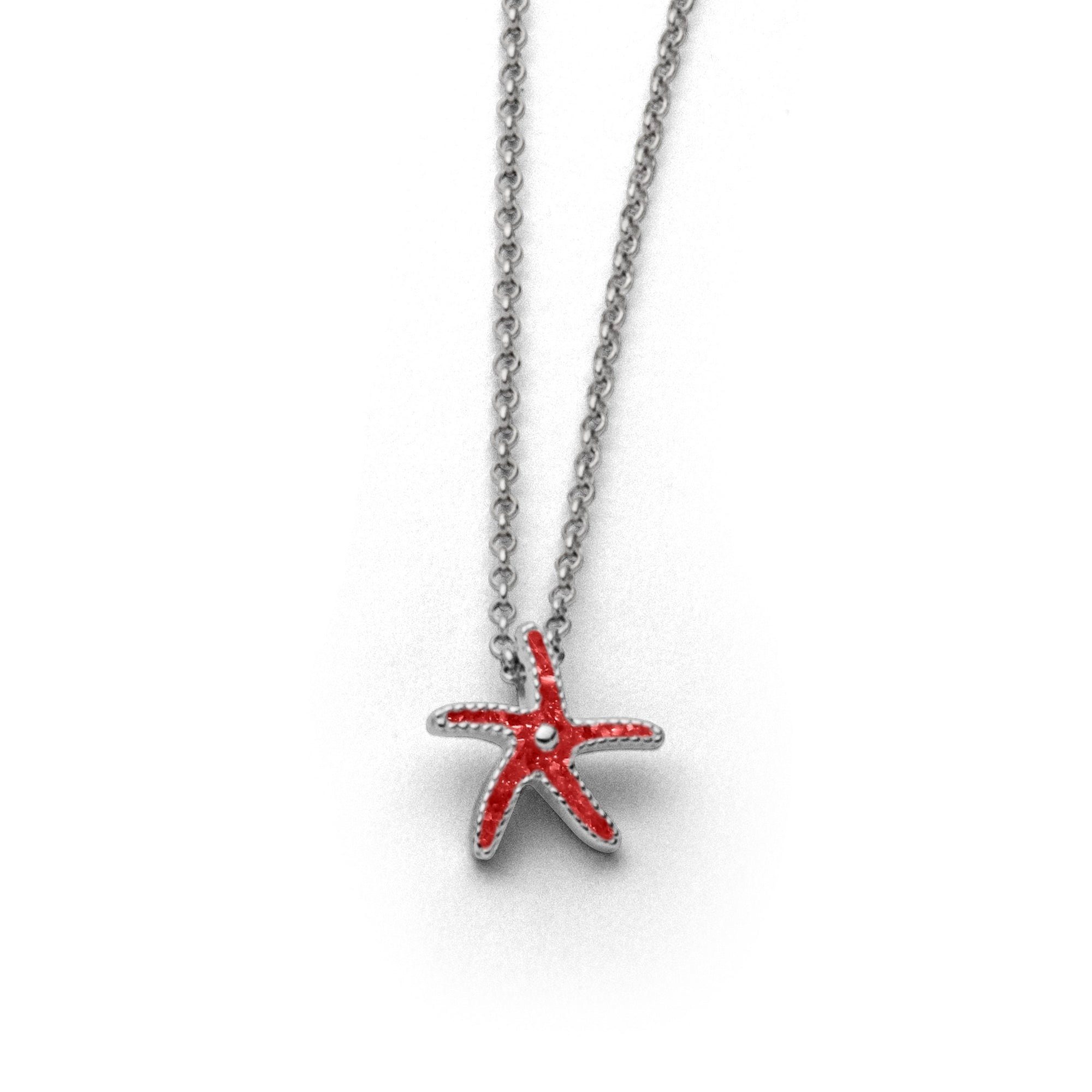 Kette mit Anhänger DUR Schmuck: Kette "Seestern" mit Koralle K2848