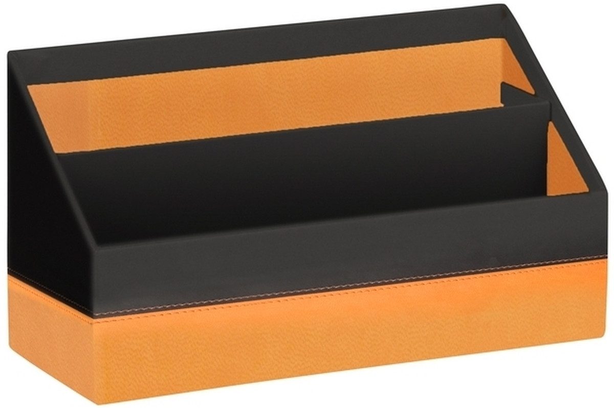 Briefablage Briefständer 20x10x14cm schwarz/orange