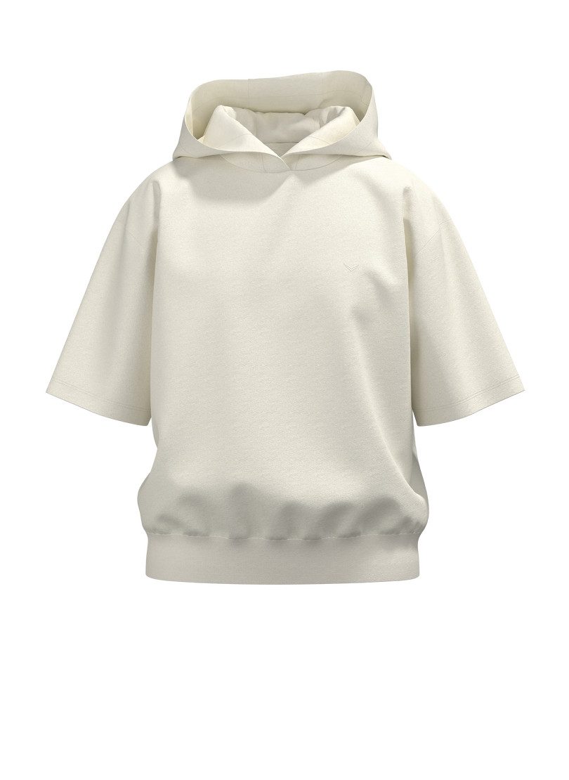 Trigema Kapuzensweatshirt TRIGEMA Kurzarm Hoodie – Bild 2 von 4