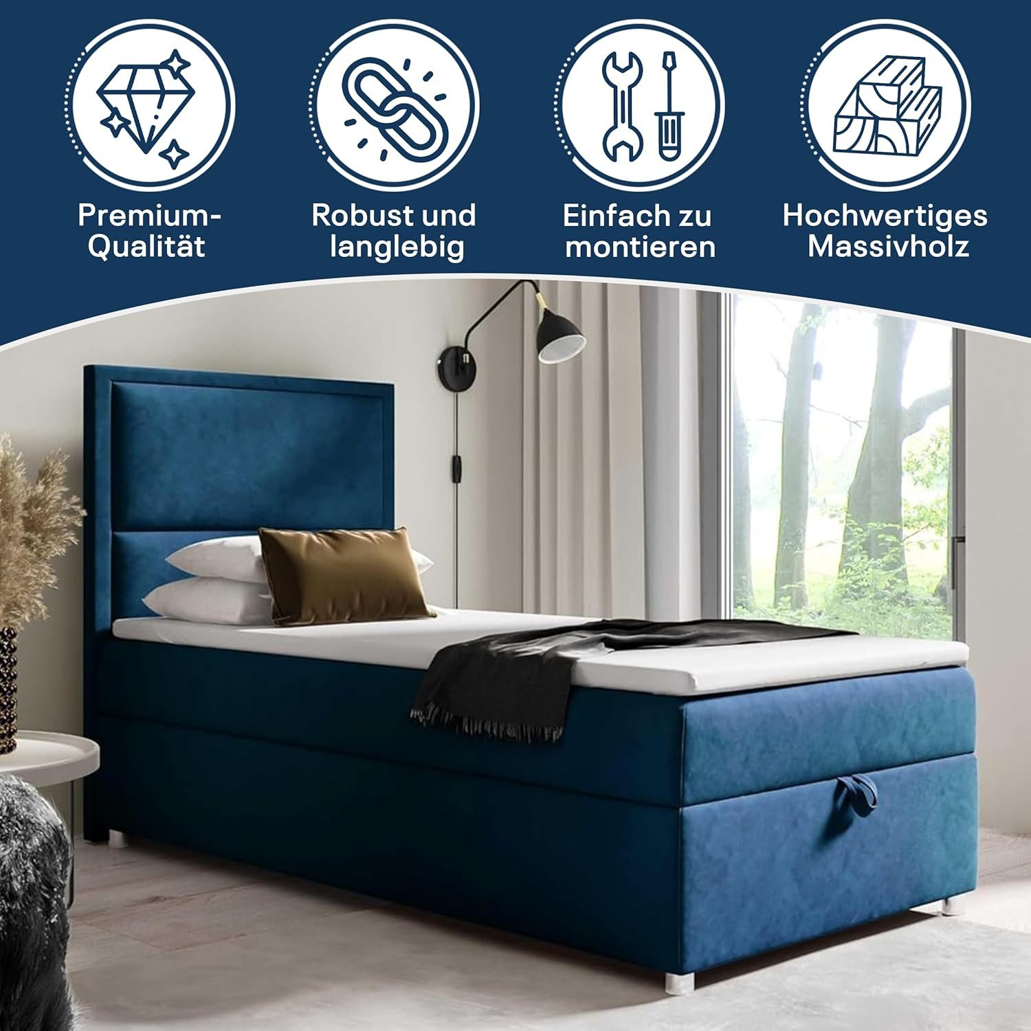 Best for Home Boxspringbett Boxspringbett Trinity K-11 SINGLE mit Bettkaste günstig online kaufen