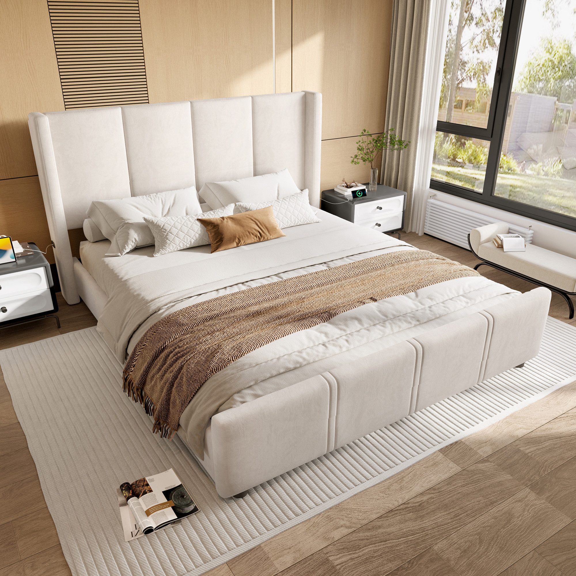 STILVORA Polsterbett 140x200 Funktionsbett mit matratze,Jugendbett günstig online kaufen