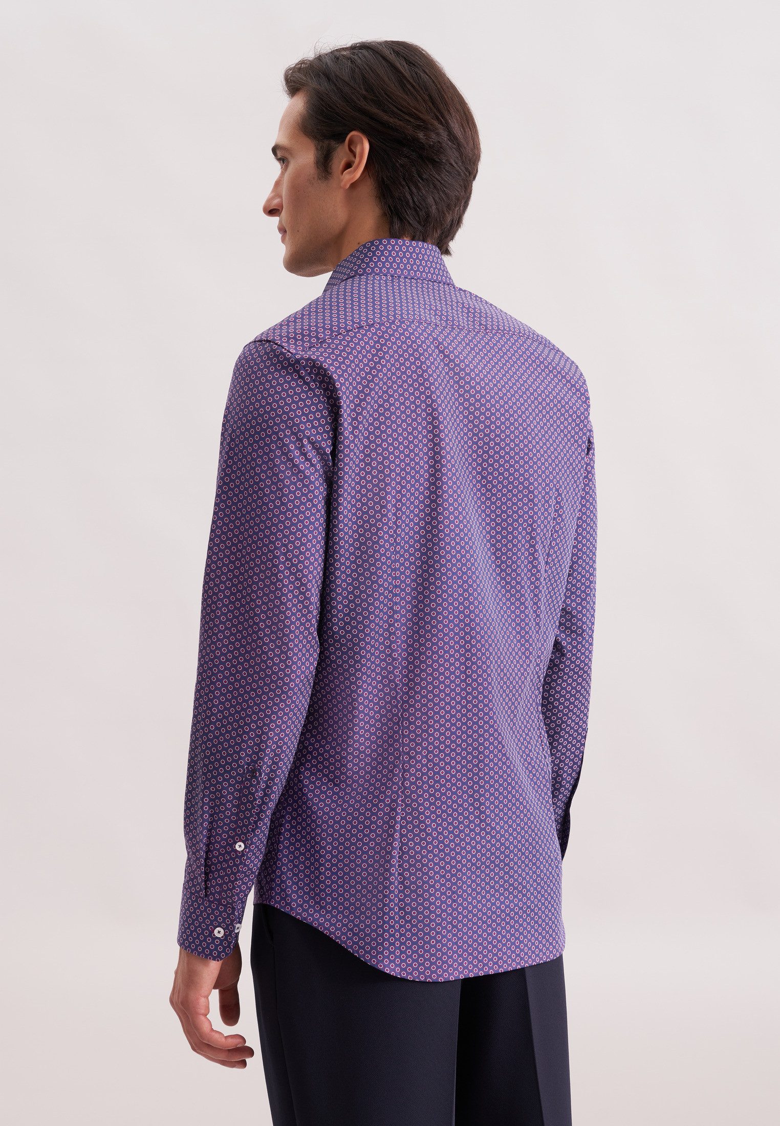 seidensticker Businesshemd Schwarze Rose Regular 1/1 Kentkragen Druck günstig online kaufen