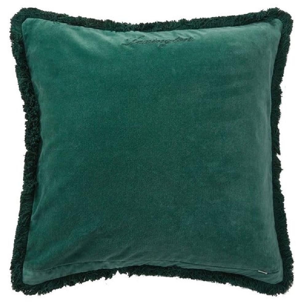 Lexington Kissenhülle LEXINGTON Kissenbezug Velvet Finge Pillow Cover Grün (50x50cm)