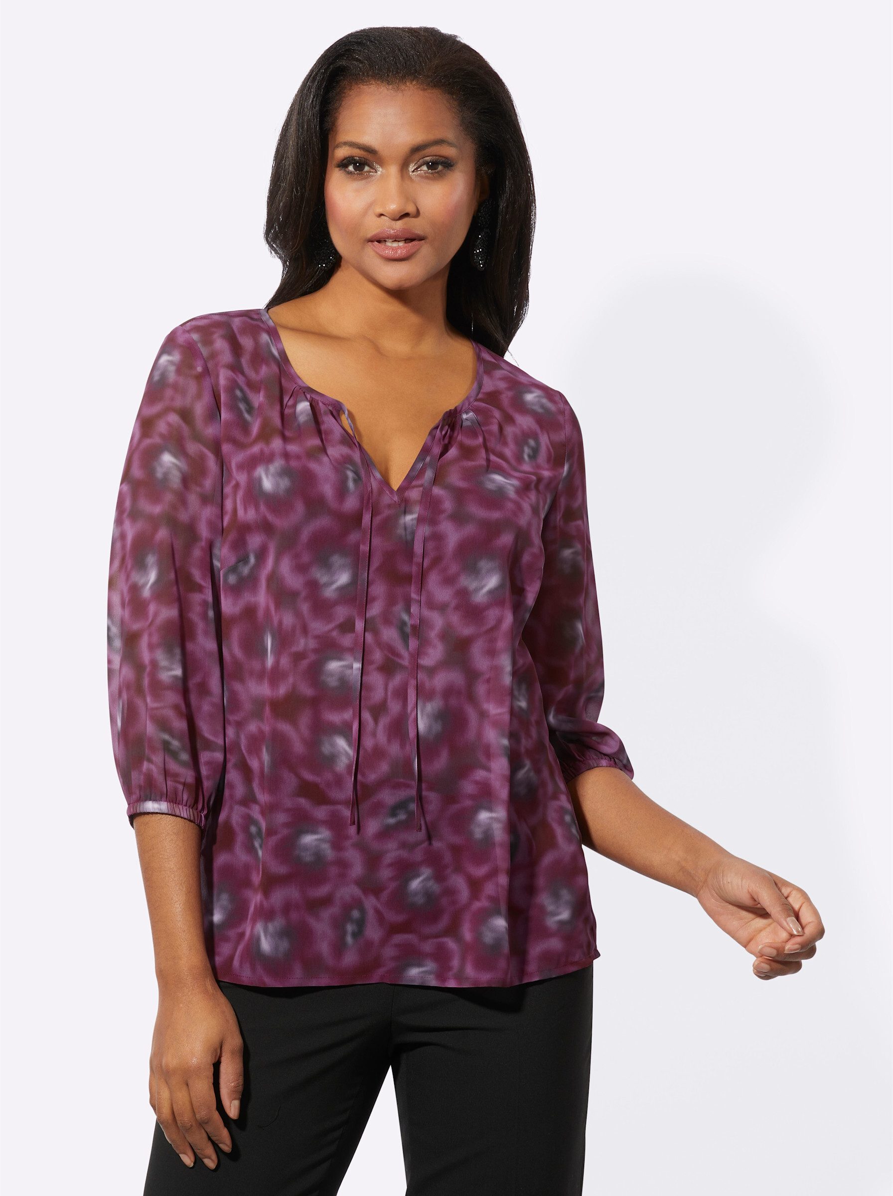 Witt Klassische Bluse Druckbluse .