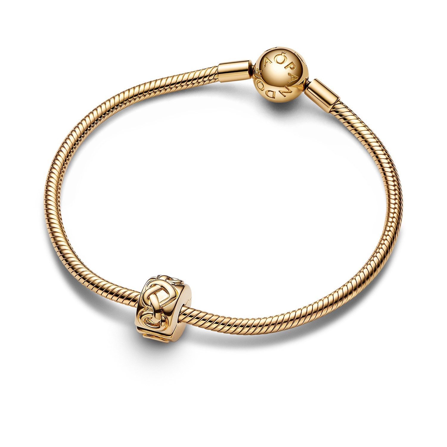 Pandora Charm Herz 768035C00, Clip Verknotete Herzen Goldfarben