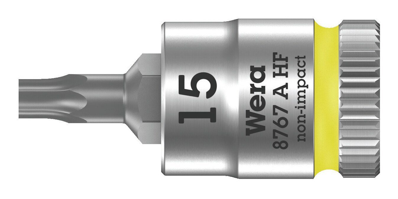 Wera Steckschlüssel, Schraubendrehereinsatz mit Haltefunktion 1/4" T15 x 28 mm
