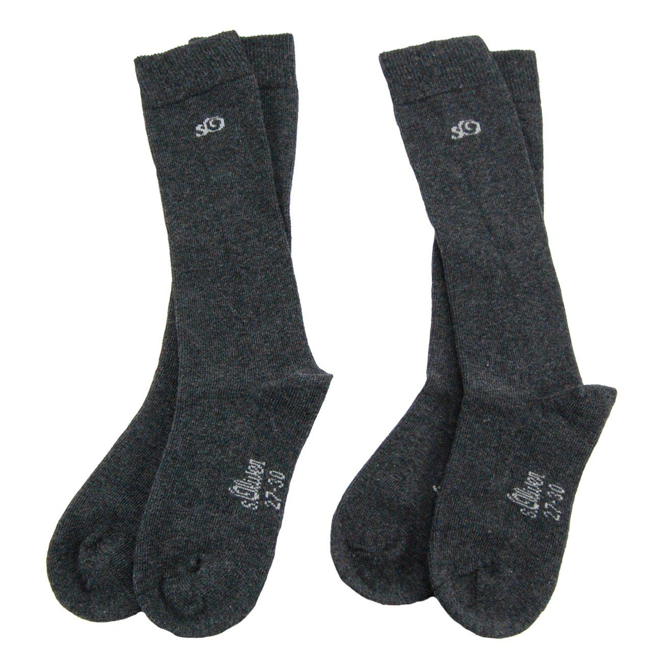 s.Oliver Kniestrümpfe S22002 (Packung, 2-Paar, 2 Paar) Kinder Kniestrümpfe, Mädchen oder Jungen, mit Baumwolle, Kindersocken