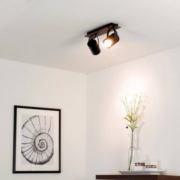 Licht-Erlebnisse Deckenstrahler KAMERA, ohne Leuchtmittel, Deckenleuchte Schwarz verstellbar Wohnzimmer Flur Küche Lampe