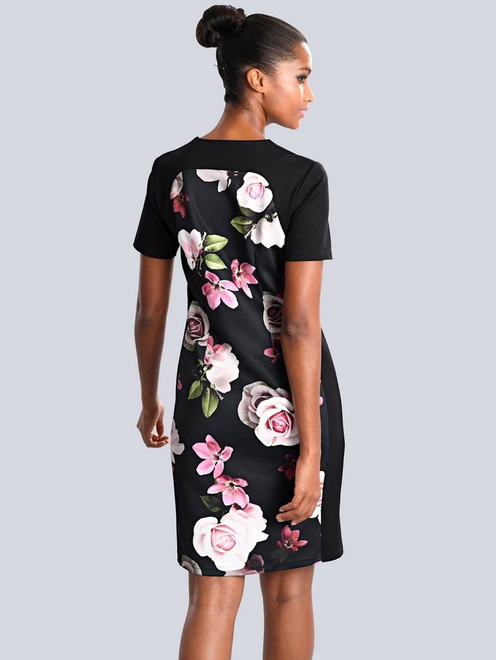 Alba Moda Kleid mit modischer Auschnittlösung in schwarz
