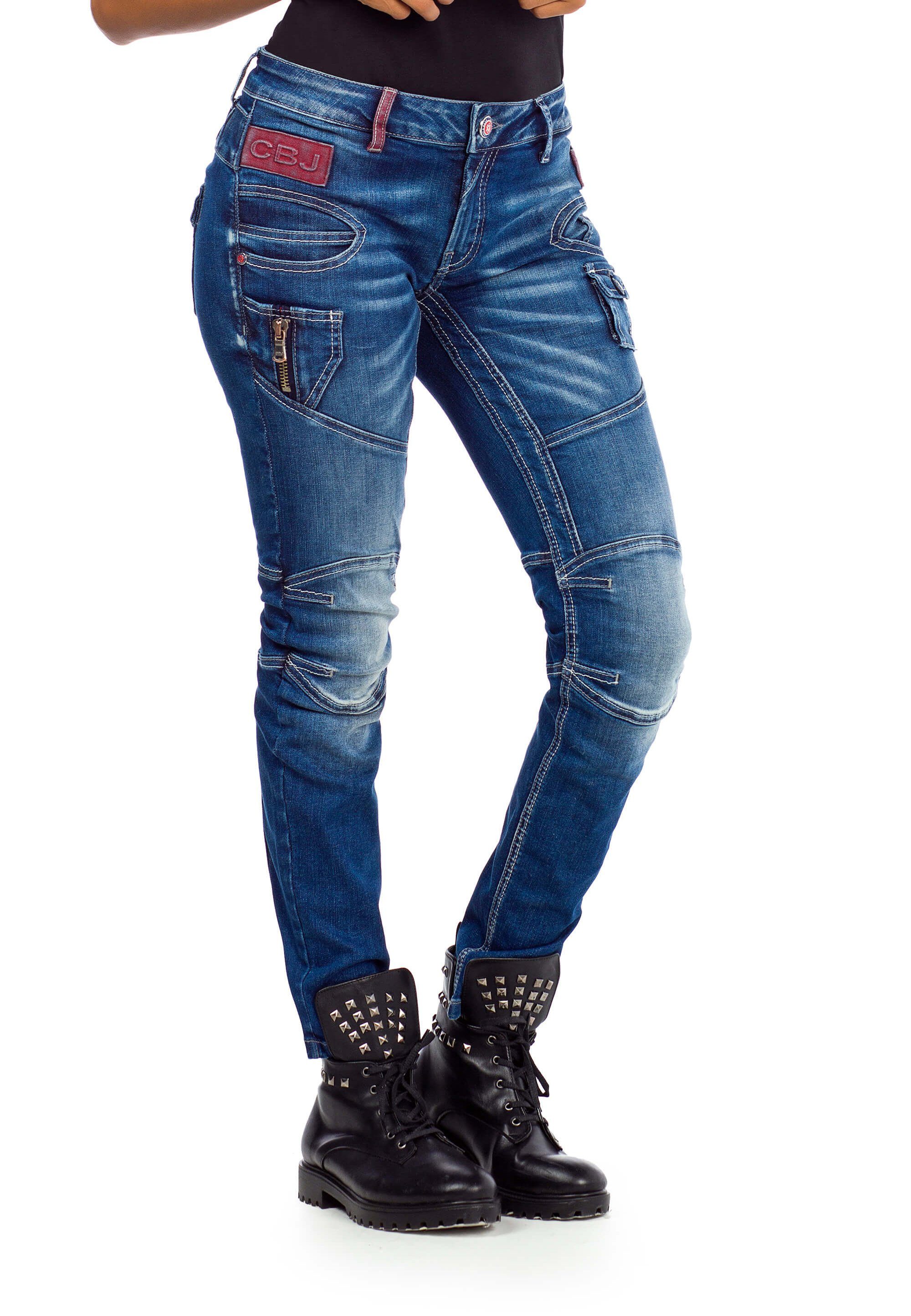 Cipo & Baxx Bequeme Jeans mit modischen Ziernähten | OTTO