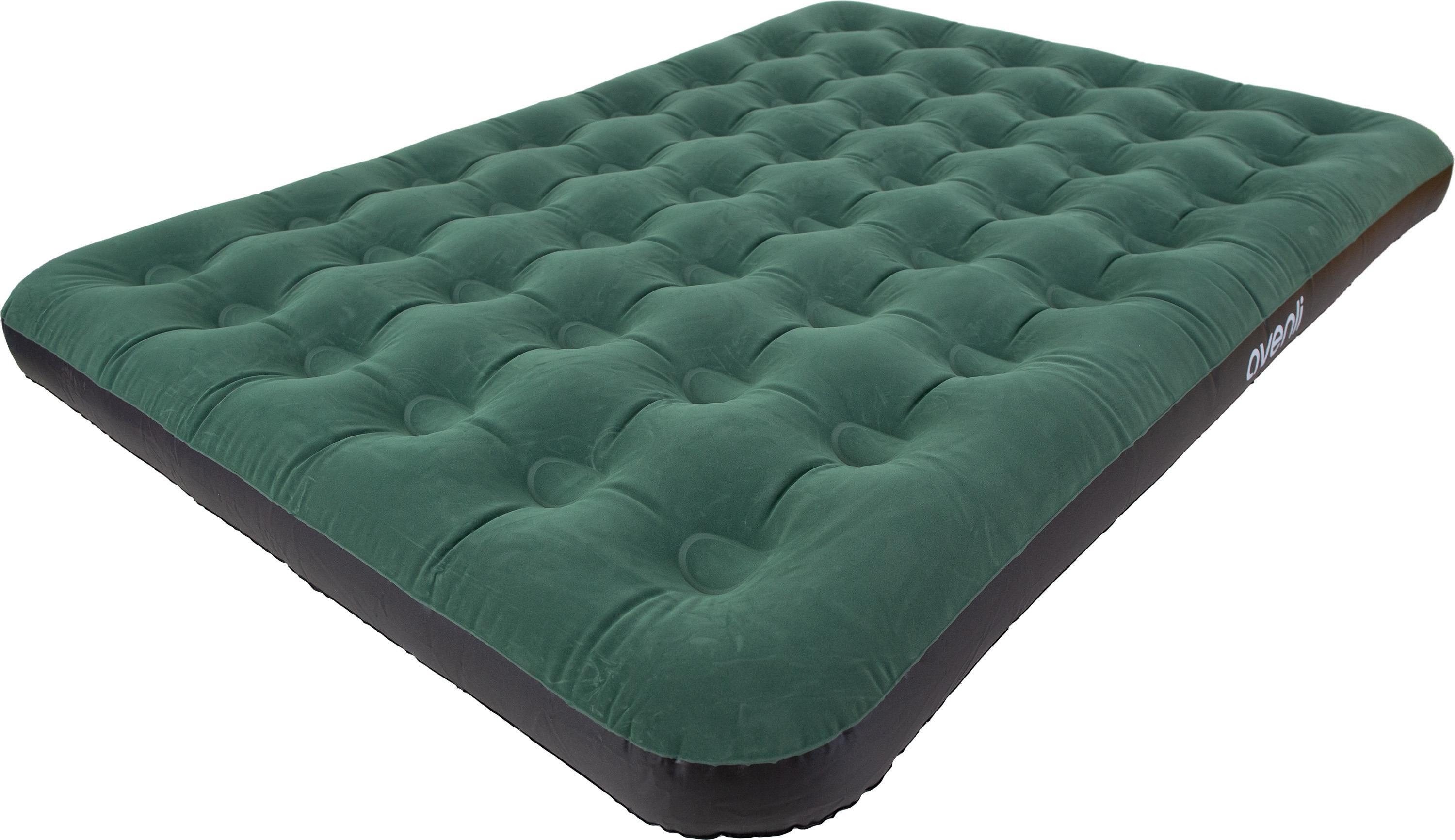 Avenli Luftbett Luftmatratze Camping für 2 Personen grün 203x152x22cm Queen-Size, (Gästebett aufblasbar Ideal als Reisebett oder Isomatte, 1-tlg., Campingmatratze ohne Pumpe), für Indoor und Outdoor mit beflockter Oberfläche