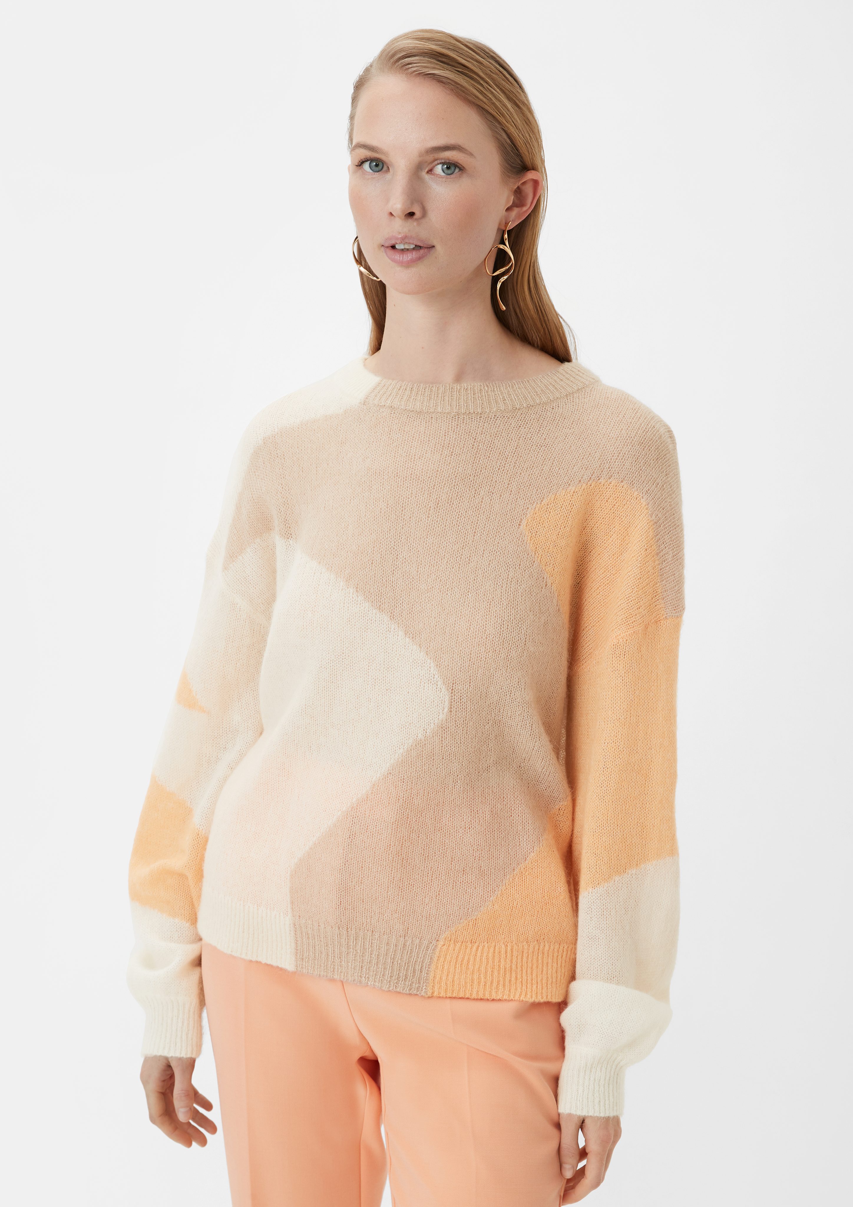 Langarmshirt Strickpullover aus Alpakamix