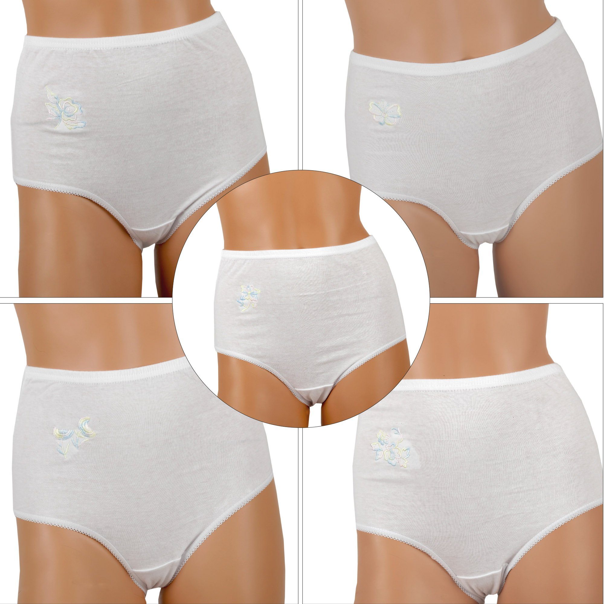 hemmy Fashion Hüftslip BHS-05152 (5-St) Damen Slips - 100% Baumwolle - hohe günstig online kaufen