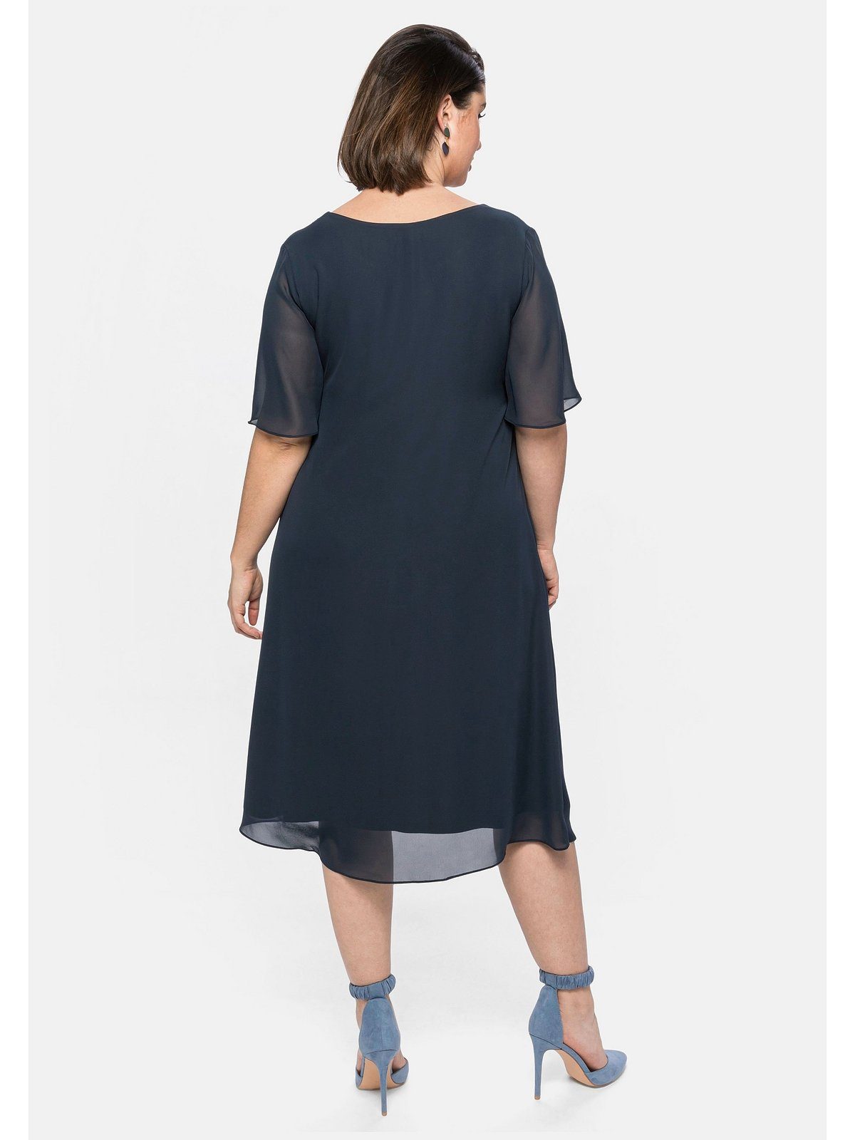 Sheego Chiffonkleid Große Größen mit Schmucksteinen günstig online kaufen