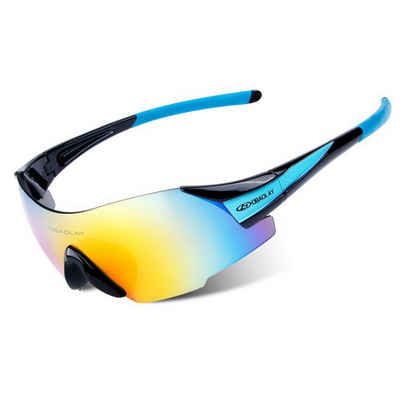 LeiGo Fahrradbrille Radsportbrille, Fahrradbrille, Fahrradbrille, Mountainbike-Brille, Outdoor-Sport Lauf-Sonnenbrille, randlose Sonnenbrille, UV-Schutz