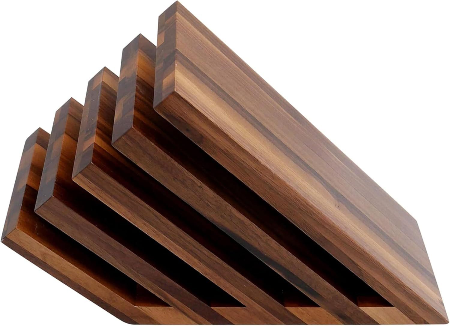 ZAYIKO Magnet-Messerblock magnetischer Ножиblock Fächer Nussbaum für bis zu 14 Ножи