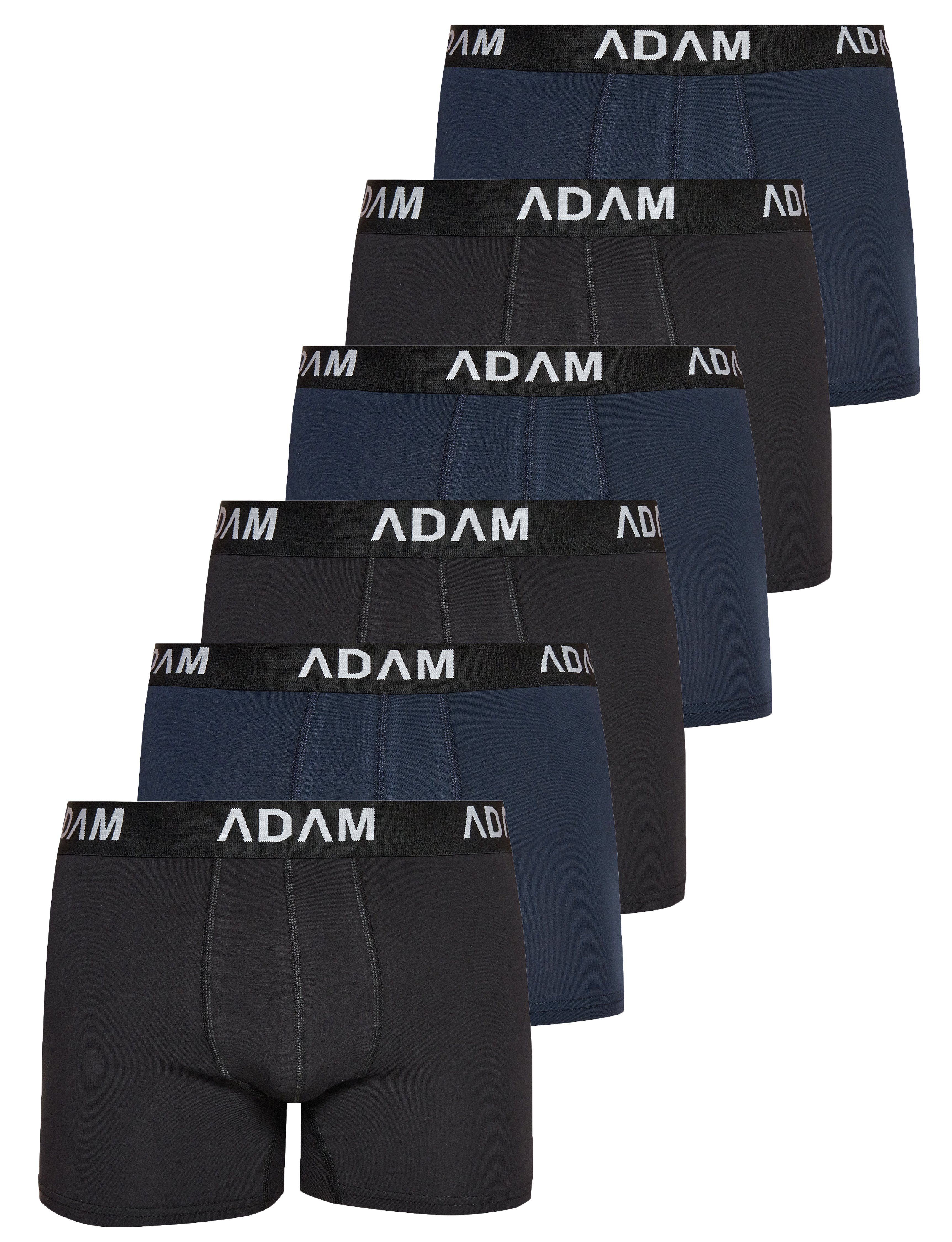 ADAM JEANS Boxershorts Boxer-1 (6-St., 6er Set, 8er Set, 10er Set, 12er Set) Boxershorts Herren Boxer Shorts Männer Unterhosen Trunks Underwear 6er Set Box-D